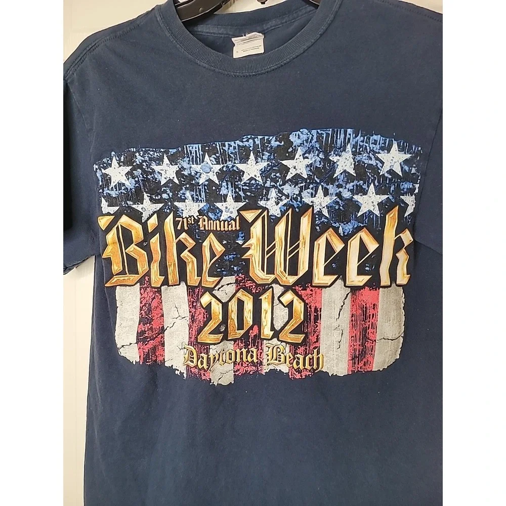 Bike Week 2012 Daytona Beach FL Motorcycle T-Shirt Men's Small Slick‎ Design